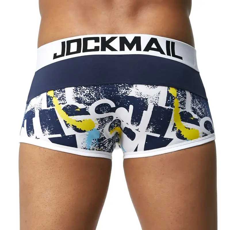 JOCKMAIL, новинка, боксеры, мужское нижнее белье, хлопок, с принтом, сексуальные мужские трусы, боксеры, мужские боксеры, мужские трусы, трусы для геев