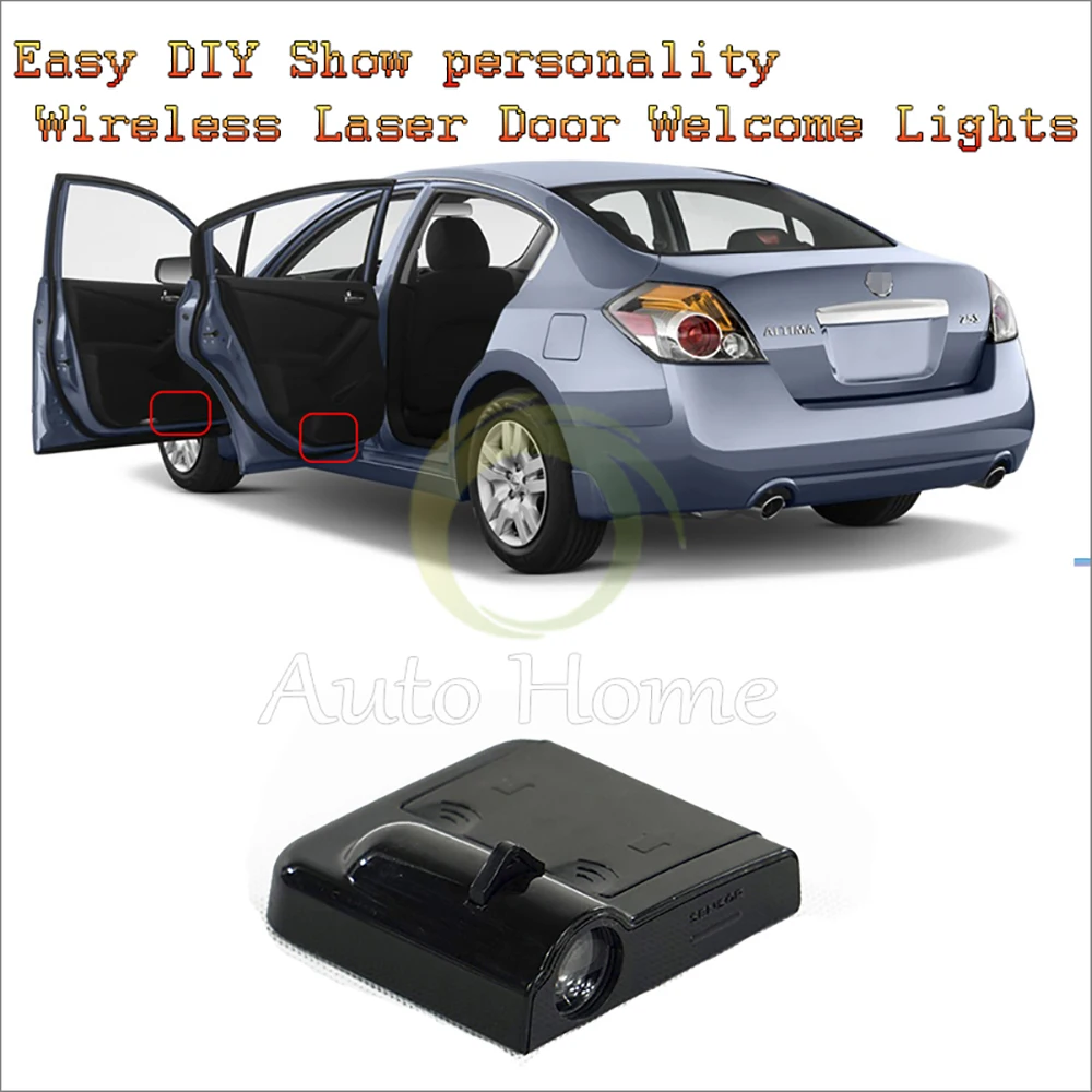 Led Guest Shadow Projector Light wireless For Nissan Qashqai / Dualis J10 J11 welcome light Car Band LOGO Customized | Автомобили и