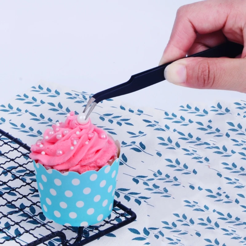 1 шт. антистатические локоть из нержавеющей стали пинцет Торт Плесень Sugarcraft