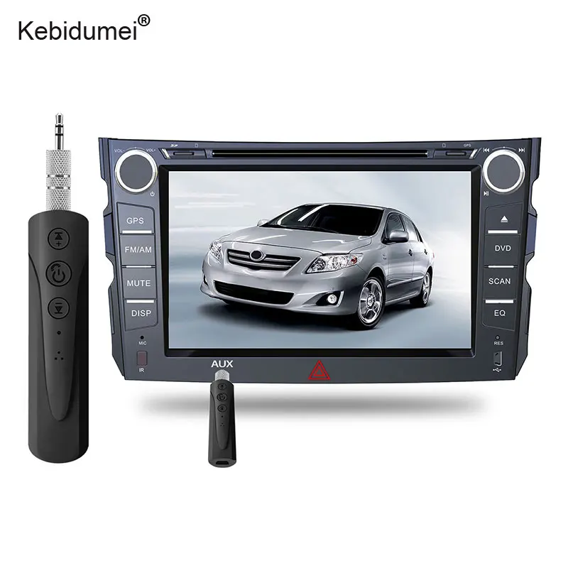 

kebidumei i8 Wireless Bluetooth Car Kit AUX Audio Receiver 3.5mm MP3 Player Jack Music Reception Car Bluetooth Speaker