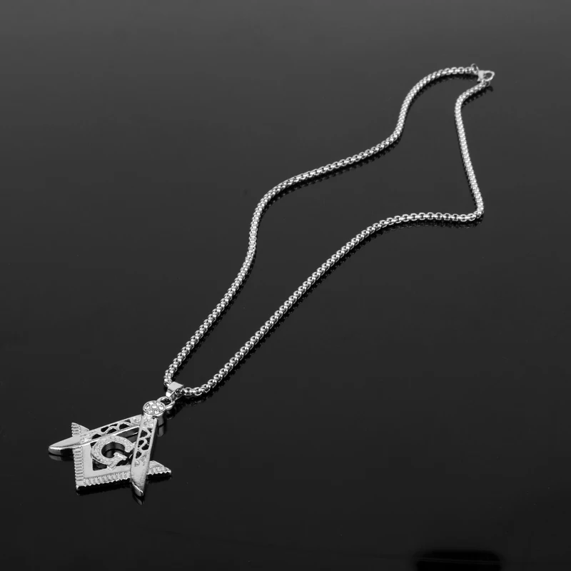 MQCHUN подвеска в стиле хип-хоп золотого цвета форме масонской модная френманион