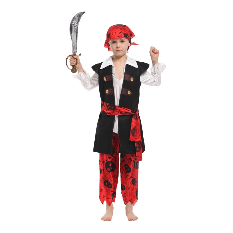 Kids Child Little Skullduggery Pirate Buccaneer Costumes for Boys Halloween Purim Carnival Masquerade Mardi Gras Party Outfit |