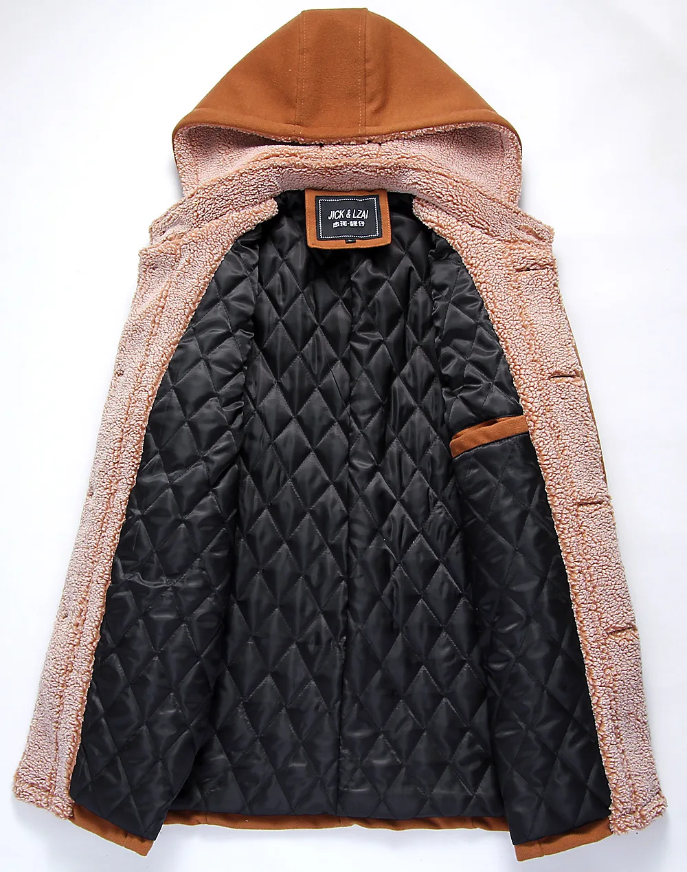 Брендовое зимнее шерстяное пальто мужские шерстяные куртки с капюшоном Мужская