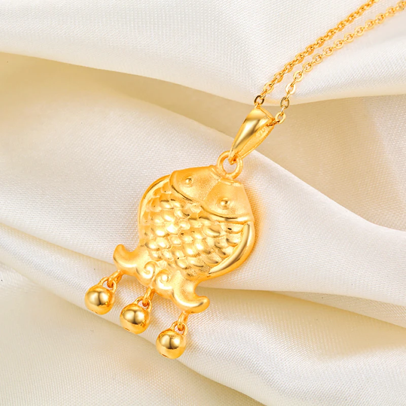 

Authentic 24K Yellow Gold Pendant 3D Pisces Pendant 3.09g
