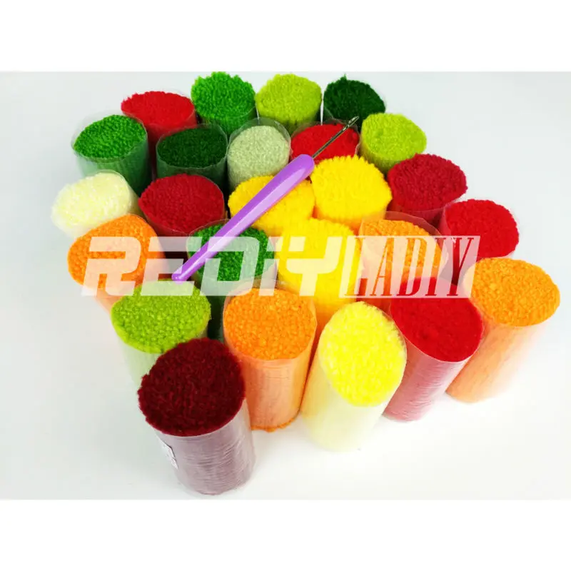 Набор крючков с защелкой акриловая пряжа вышивка подушка сделай сам ковер