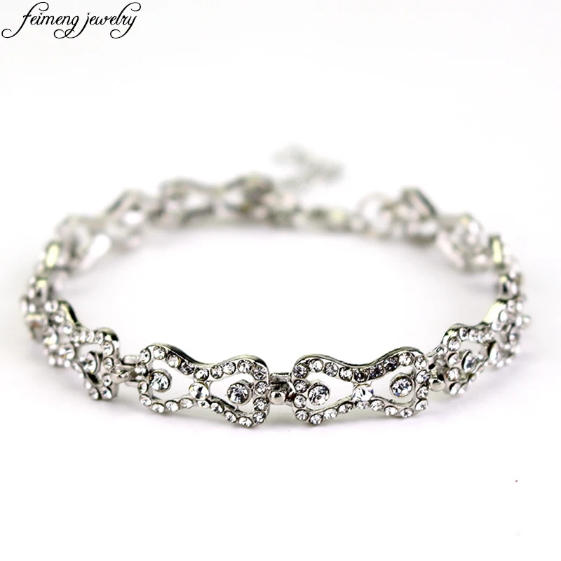The Vampire Diaries Charm Bracelet Klaus Caroline Forbes Rhinestone Crystal Bow Shine Bracelets For Women Fashion Jewelry | Украшения и