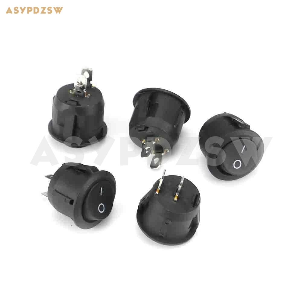 5PCS KCD1-20mm Round button switch 125-250V/6-10A Power amplifier rocker | Электроника