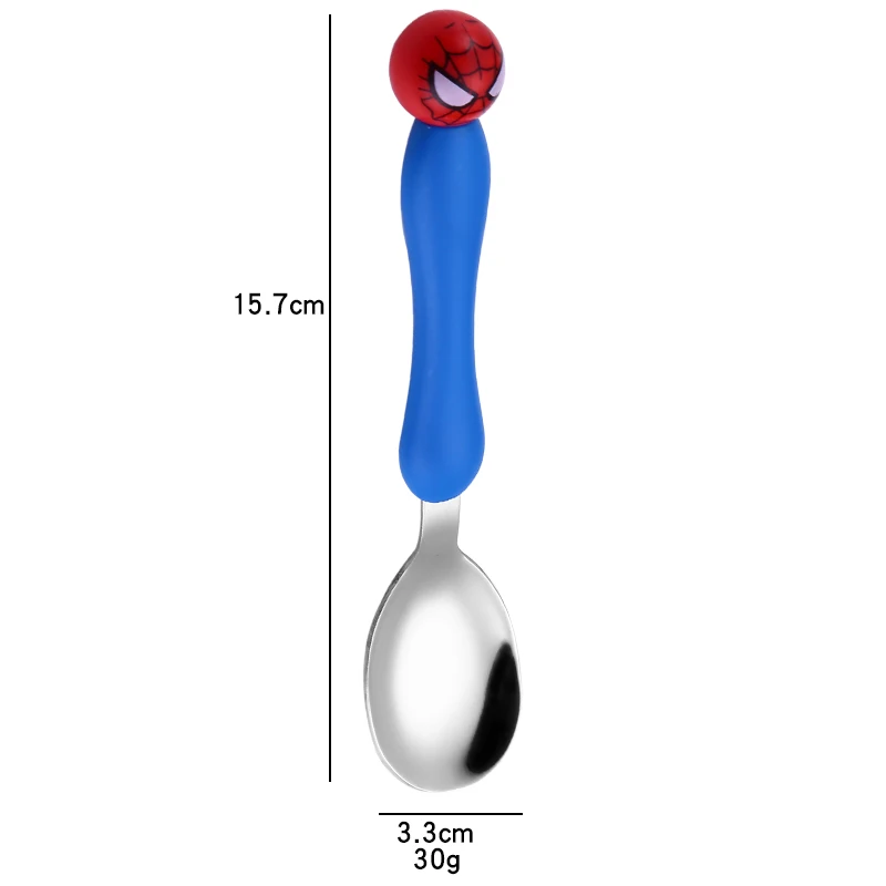Big spider spoon 1 шт., мультяшная Минни, детская ложка, вилка, набор для кормления ребенка, ложка из нержавеющей стали, детские столовые приборы, Детские аксессуары для мелкой посуды - Цвет: Big spider spoon