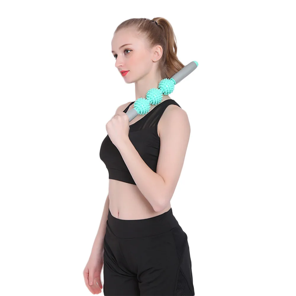 Йога Шипованный мяч триггер точка мышечная терапия палка ролик шиповидный