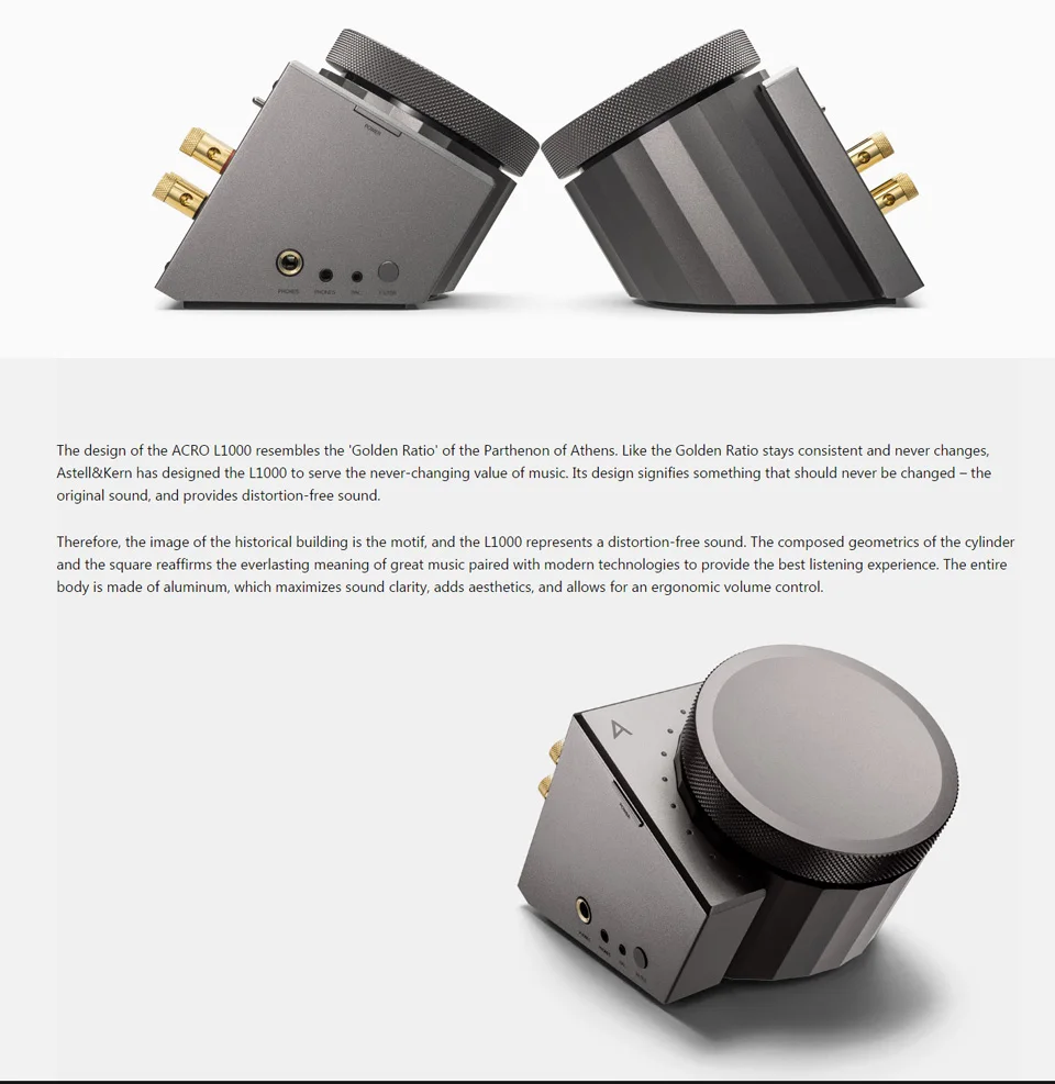 IRIVER Astell& Kern ACRO L1000 Домашний Настольный усилитель для наушников Двойной ЦАП AK4490 сбалансированный выход родные DSD новые продукты