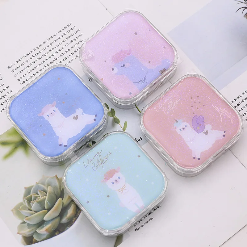 Пластиковый зеркальный чехол из альпаки с квадратным блеском 1 шт. разноцветные