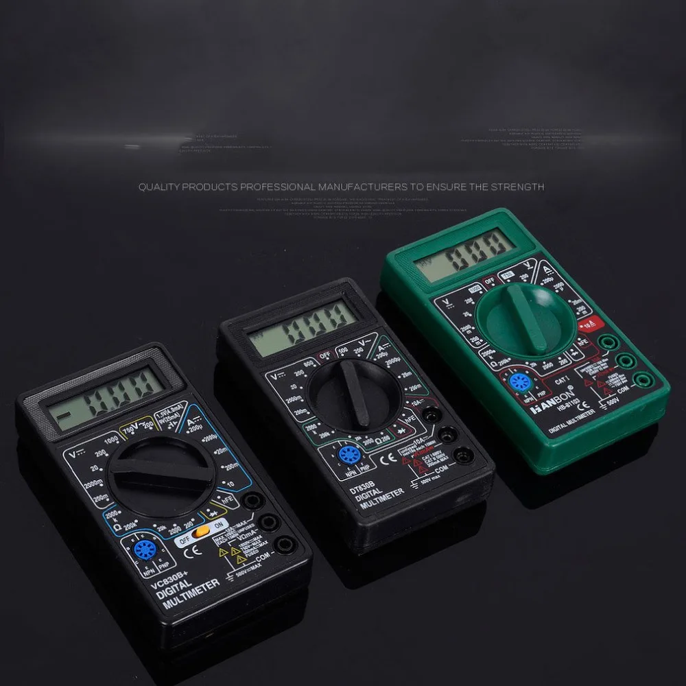 DT830B мини мультиметр ЖК дисплей цифровой Multimetro для вольт ампер тестер