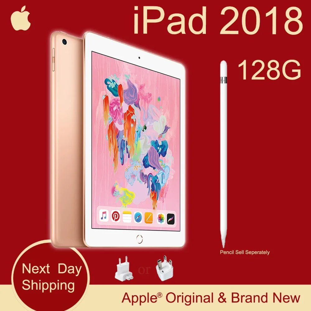 Apple iPad 2018 (6th поколения) 128G 9 7 retina Дисплей A10 Fusion чип Facetime 8MP сзади Камера 0 46 кг супер