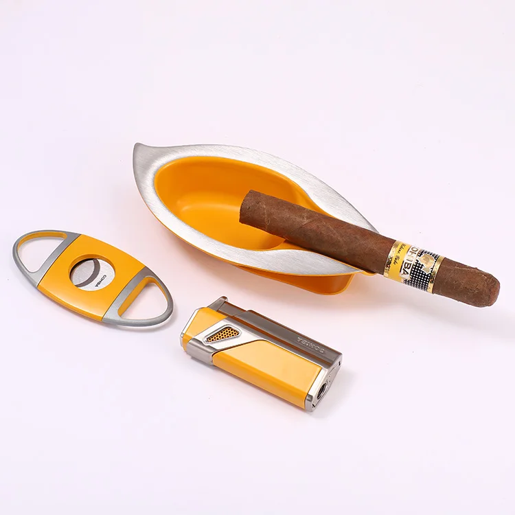 COHIBA из нержавеющей стали Острый Золотой резак для сигар и пепельница