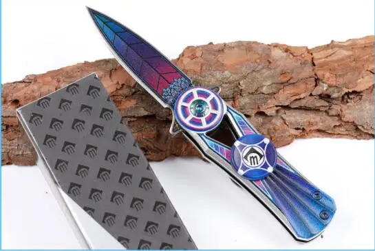 Складной нож с пальчиковым гироскопом карманный для выживания ножи