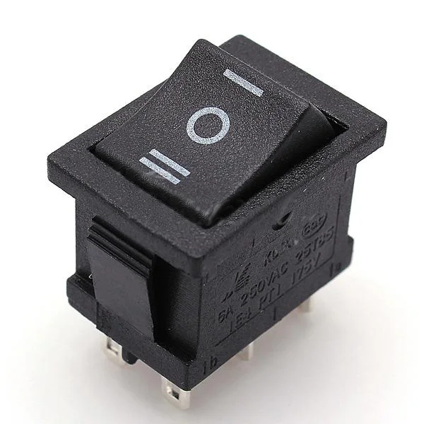 Высокое качество AC 6A/250В 10А/125В 5X 6Pin DPDT ВКЛ-ВЫКЛ-ВКЛ положение оснастки лодки