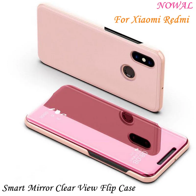 NOWAL Роскошные Смарт-зеркало Clear View Флип Чехол для Xiaomi Note 5 Pro 4 5A покрытие стенд