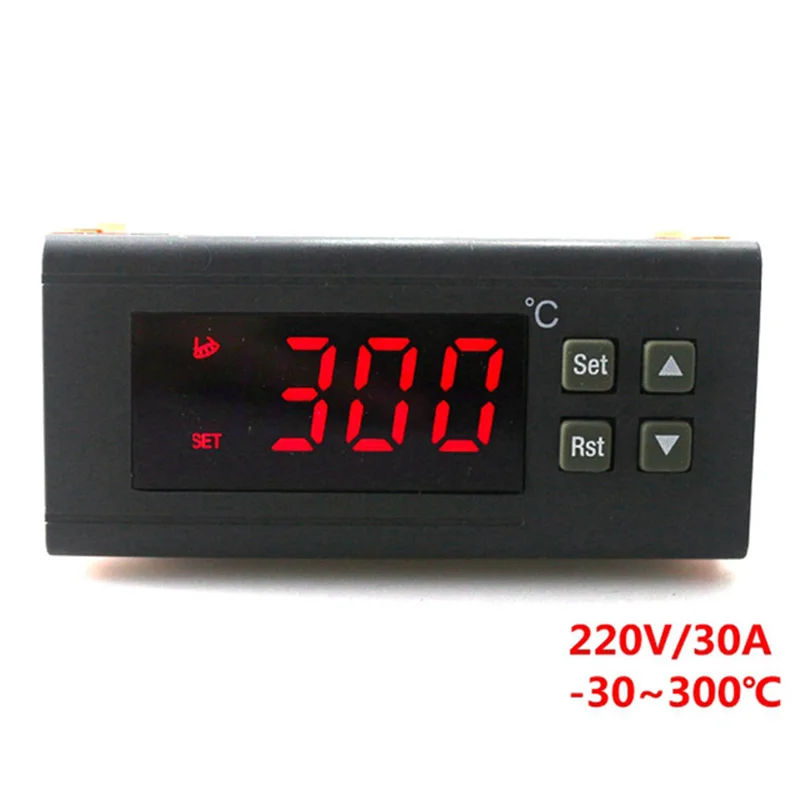 220V/30A Digital Temperature Controller Rc-114M Thermostat Relay Output -30~300 Degree With Ntc Sensor | Инструменты