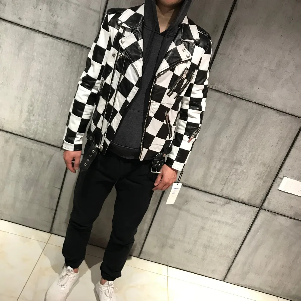 Для мужчин кожаная куртка мужской натуральная кожа куртка|Мужские кожаные