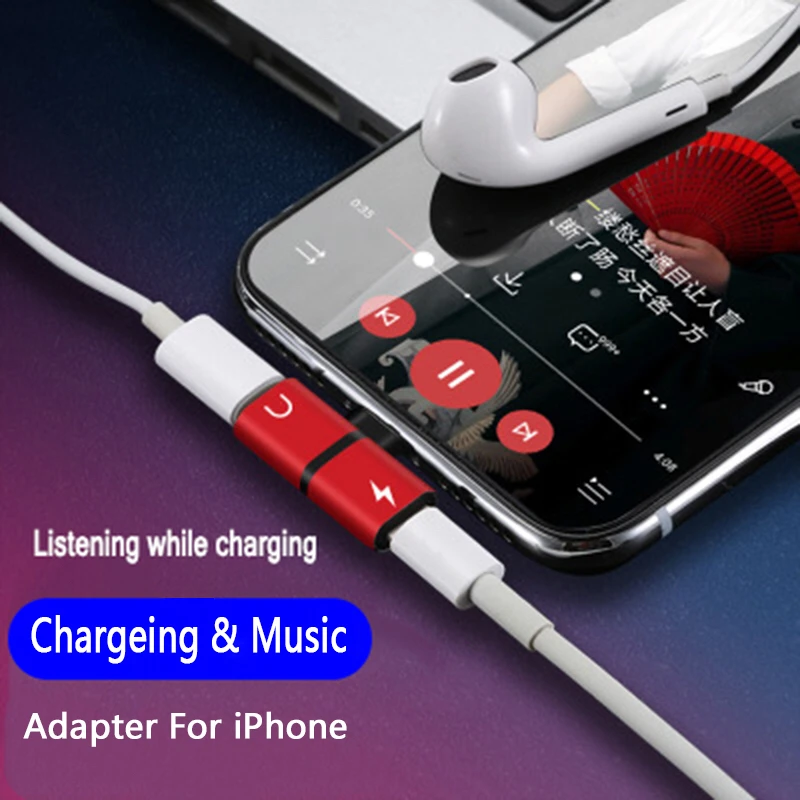 C-BOX двойные наушники для iPhone адаптер IPhone 7 8 Plus X с подарпосылка кой молнии