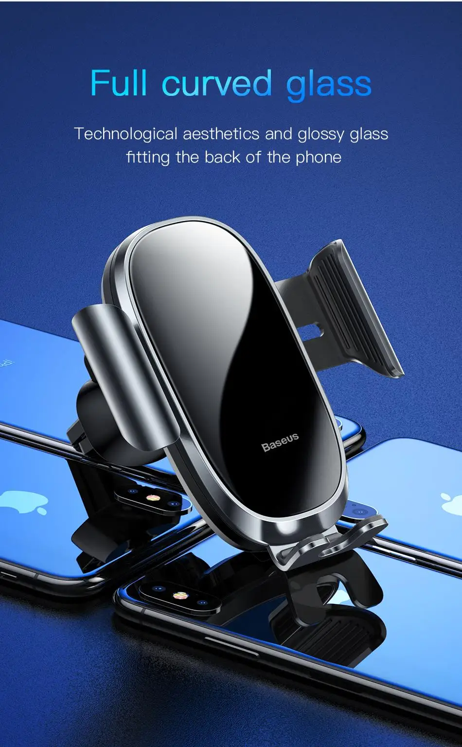Baseus Интеллектуальный Автомобильный держатель для телефона для iPhone XS Max XR samsung с инфракрасным вентиляционным отверстием Автомобильный держатель Подставка для мобильного телефона