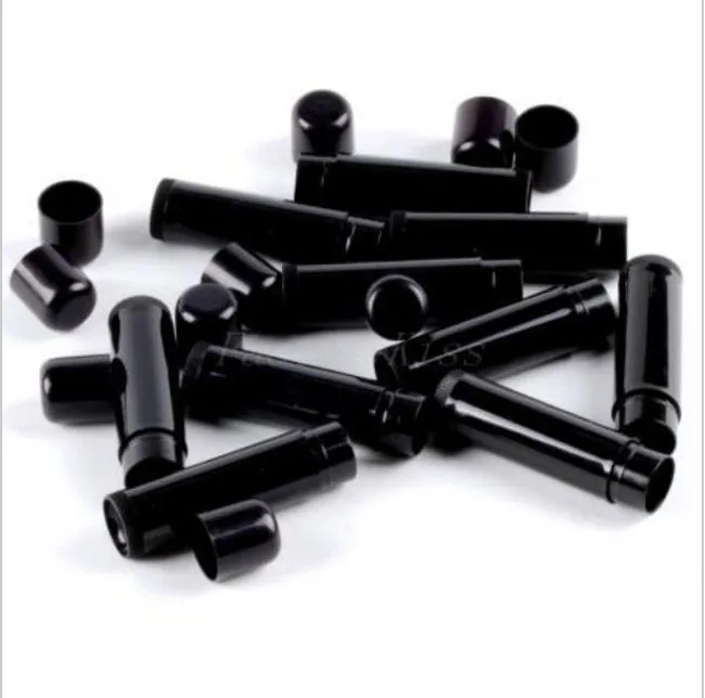 

free shipping 50pc/lot 5ml Cosmetic Lip Balm Black Lipstick tube fashion lip gloss Lipgloss Empty Container Tube HZ03