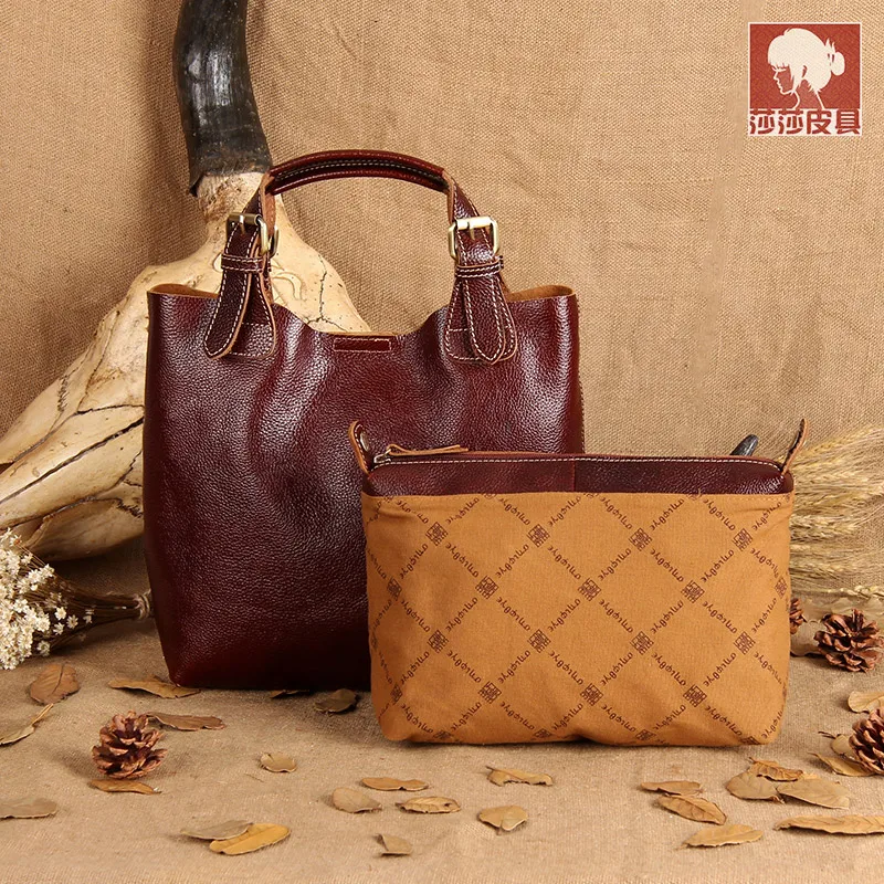 Новинка 100% высококачественные женские сумки из натуральной кожи композитная