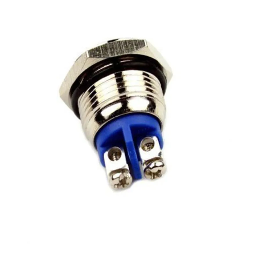 CARPRIE кнопочный переключатель 16 мм мгновенный металлический плоский винт из