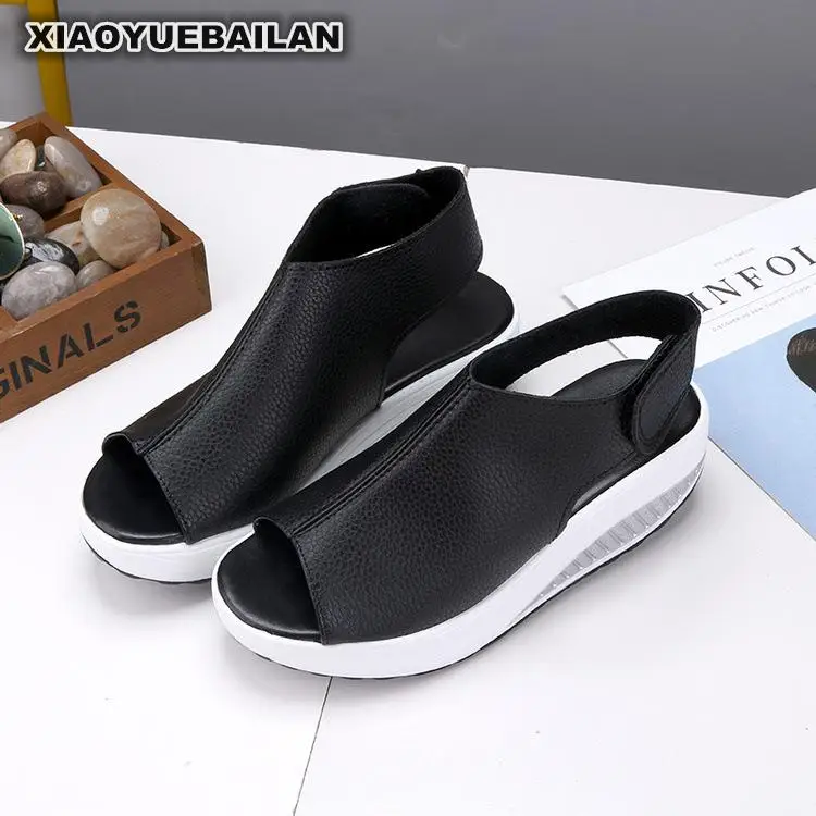 Новинка 2018 года Летние босоножки обувь с толстой подошвой Водонепроницаемая