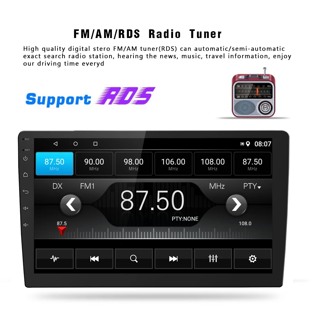 Podofo 10 &quot2 din Android автомобильный мультимедийный плеер для hyundai Creta 2014 18 радио