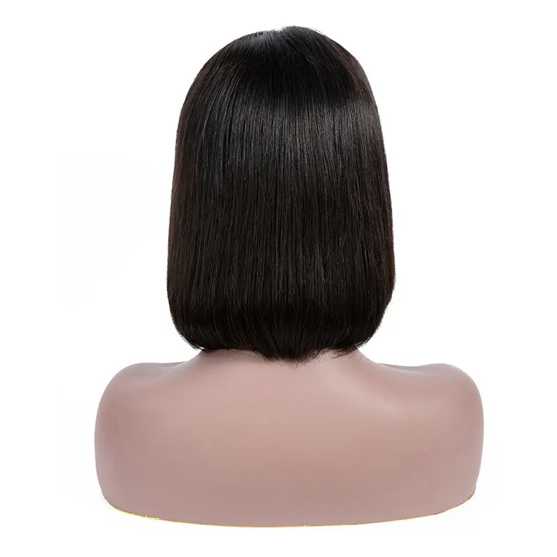 Bestsojoy прямые боб короткие кружевные передние человеческие волосы парики M Remy 8-1" 13x4 Розовый Синий Зеленый Желтый Фиолетовый натуральный цвет 150 плотность - Цвет: Естественный цвет