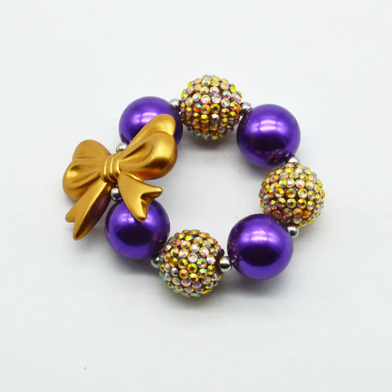 

wholesale 5PCS Baby Girls Gold Bow Bracelet New Fashion Child Best Friends Gift Kids Chunky Bracelet