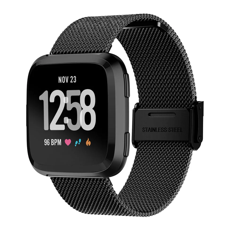Металлический ремешок для часов из нержавеющей стали fitbit versa сменный наручных