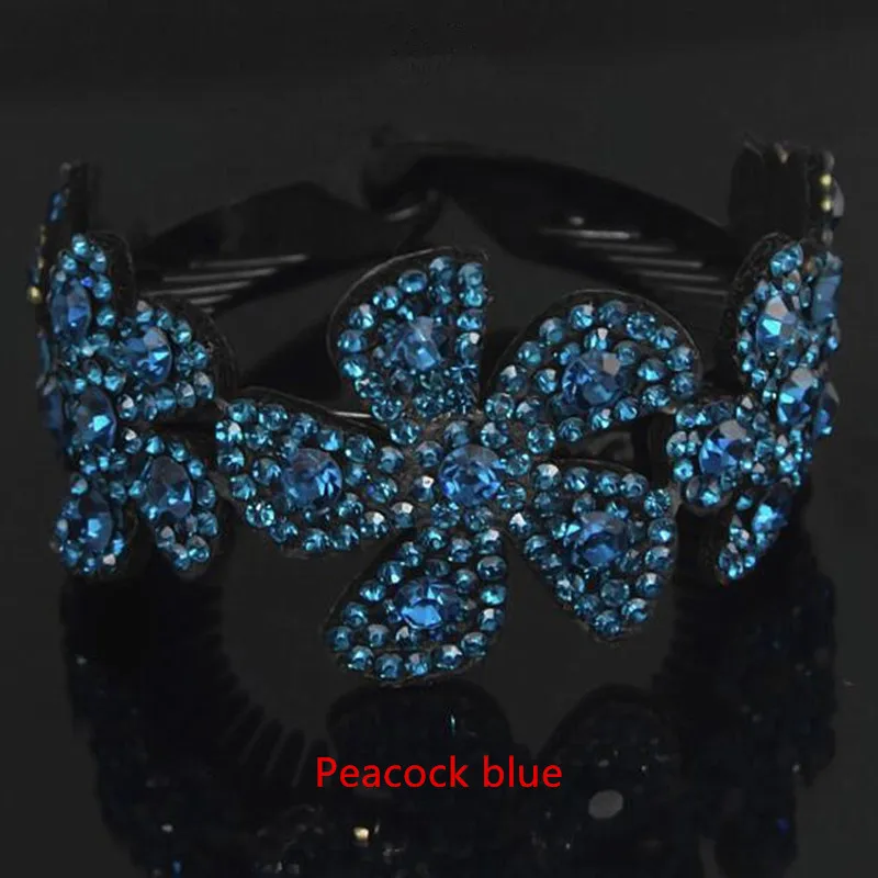 Новинка аксессуары для волос в виде булочек женские заколки стразы цветок