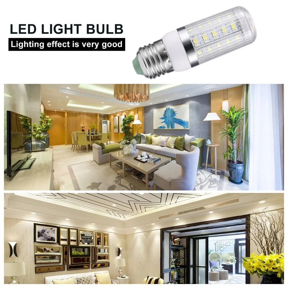 E27 7 Вт 36 SMD 5730 Silver Side свет светодиодный кукурузы лампы Pure/теплый белый 110 В/240
