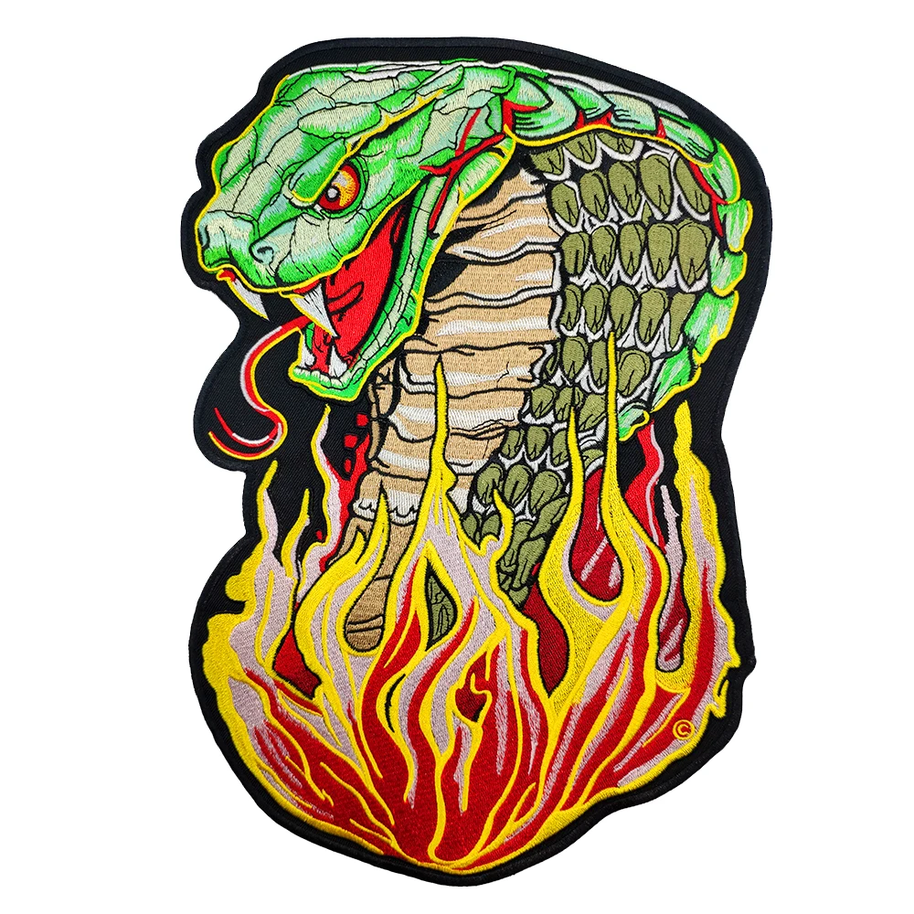 Нашивка &quotЗмея&quot Форма пользовательских крутых одежда Применение байкерская