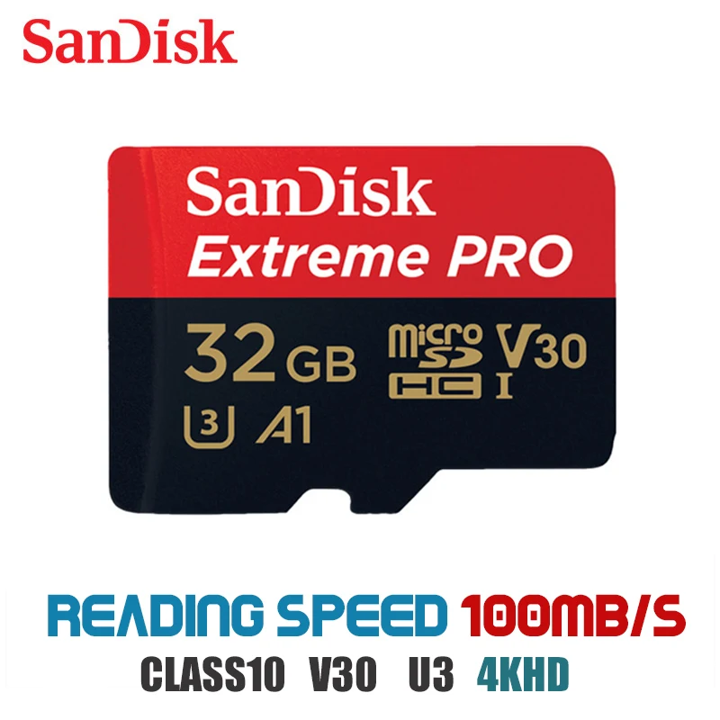 SanDisk 100 МБ/с. 64 г карты памяти 256 ГБ 128 32 16 U3/U1 Class 10 Micro SD SDXC SDHC microsd флэш-карты |