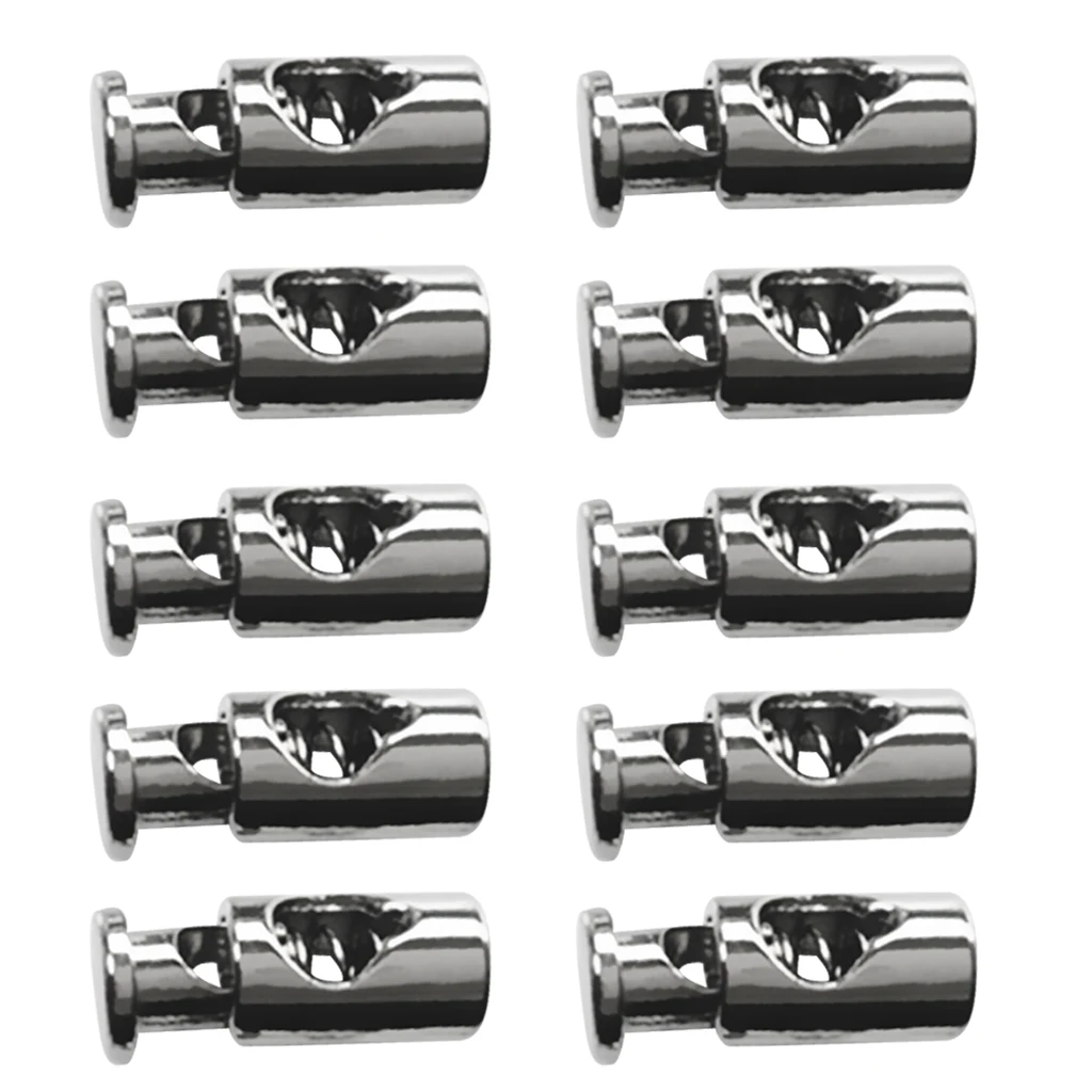 10 шт. металлический баррель шнур замки одно отверстие шнурок тумблер Пружинная