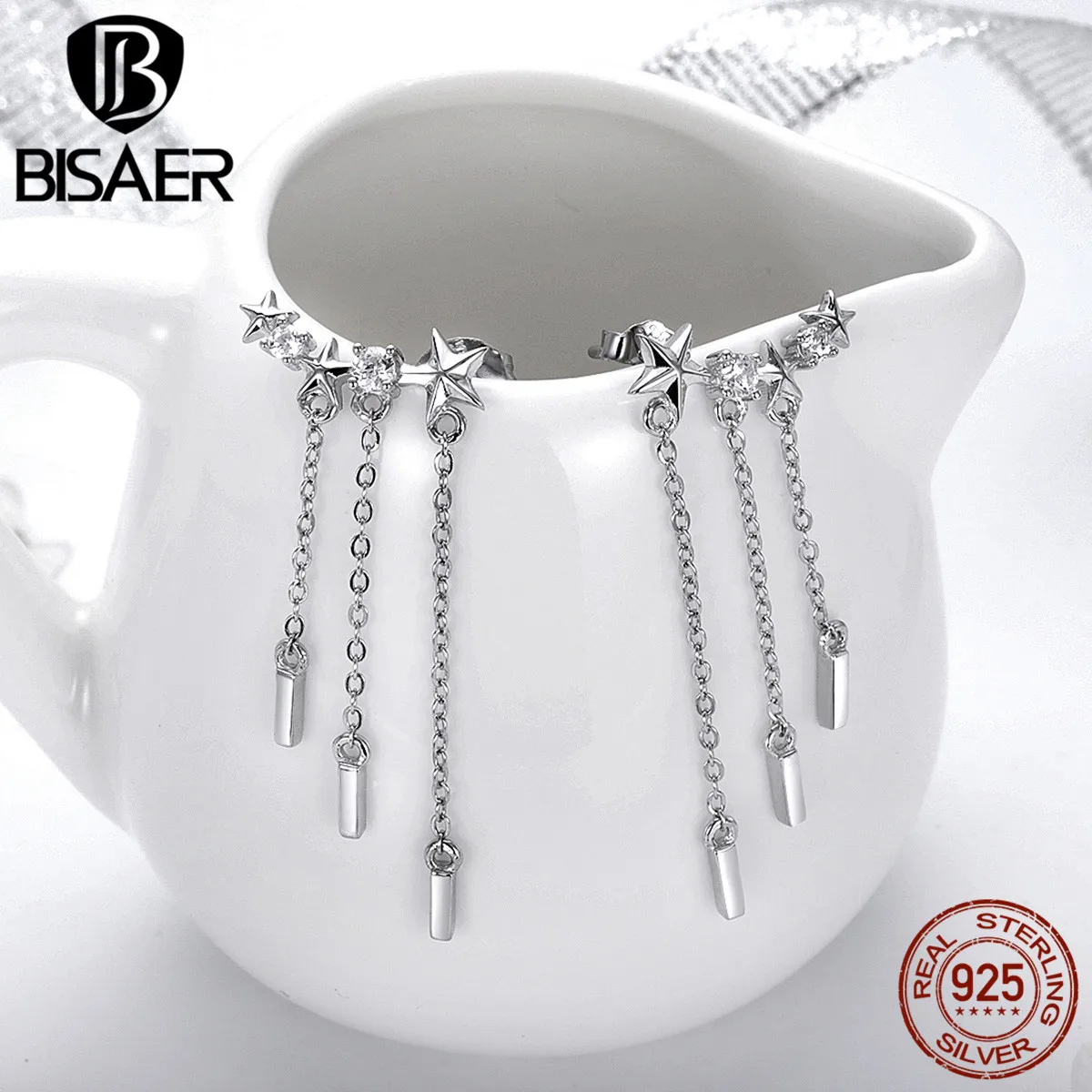 Серьги подвески из серебра 925 пробы с кисточками|Серьги-подвески| |