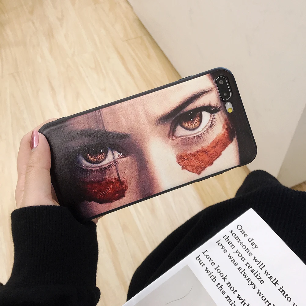 Alita боевой Ангел глаз Мягкий ТПУ силиконовый чехол для телефона iPhone X XS MAX 6 6S 7 7plus 8