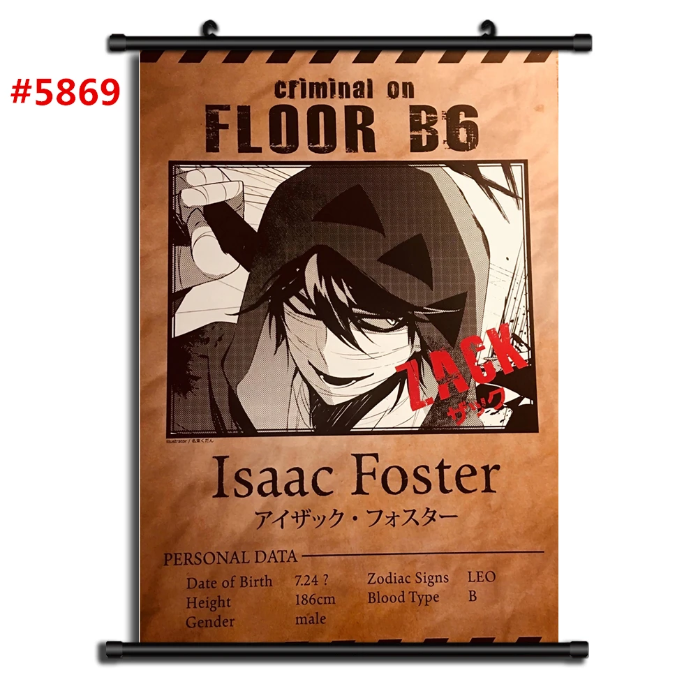 5869 Satsuriku no Tenshi Angels Of Death Аниме Манга настенный плакат свиток - Цвет: 5869