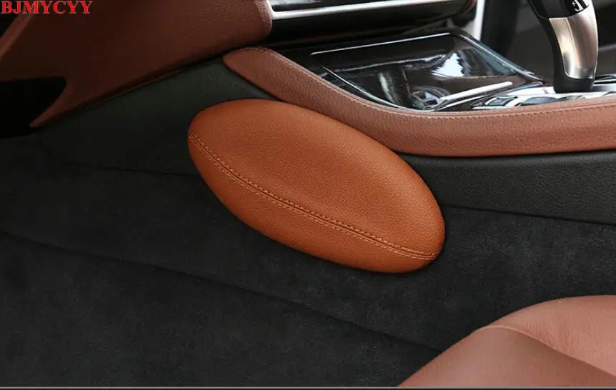 Кожаная подушка для ног BJMYCYY колена аксессуары салона автомобиля BMW E46 E39 E60 E90 E36 F30
