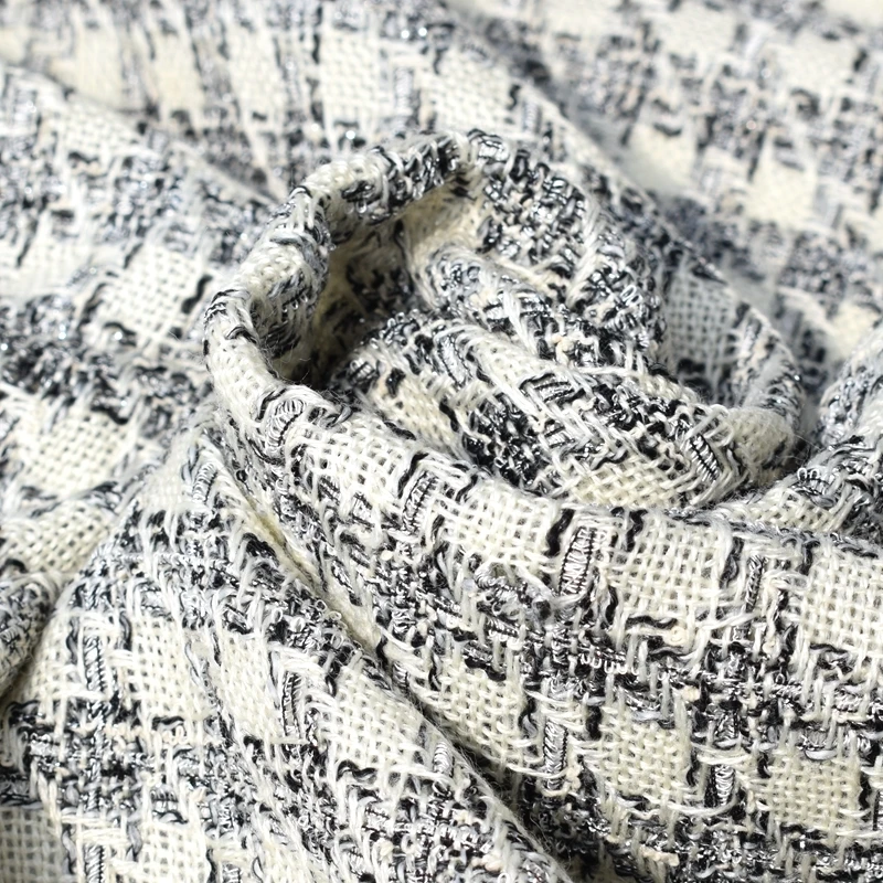 Плед хлопок полиэстер смешанные ткачество твид Мода Ткань плюшевая для платья