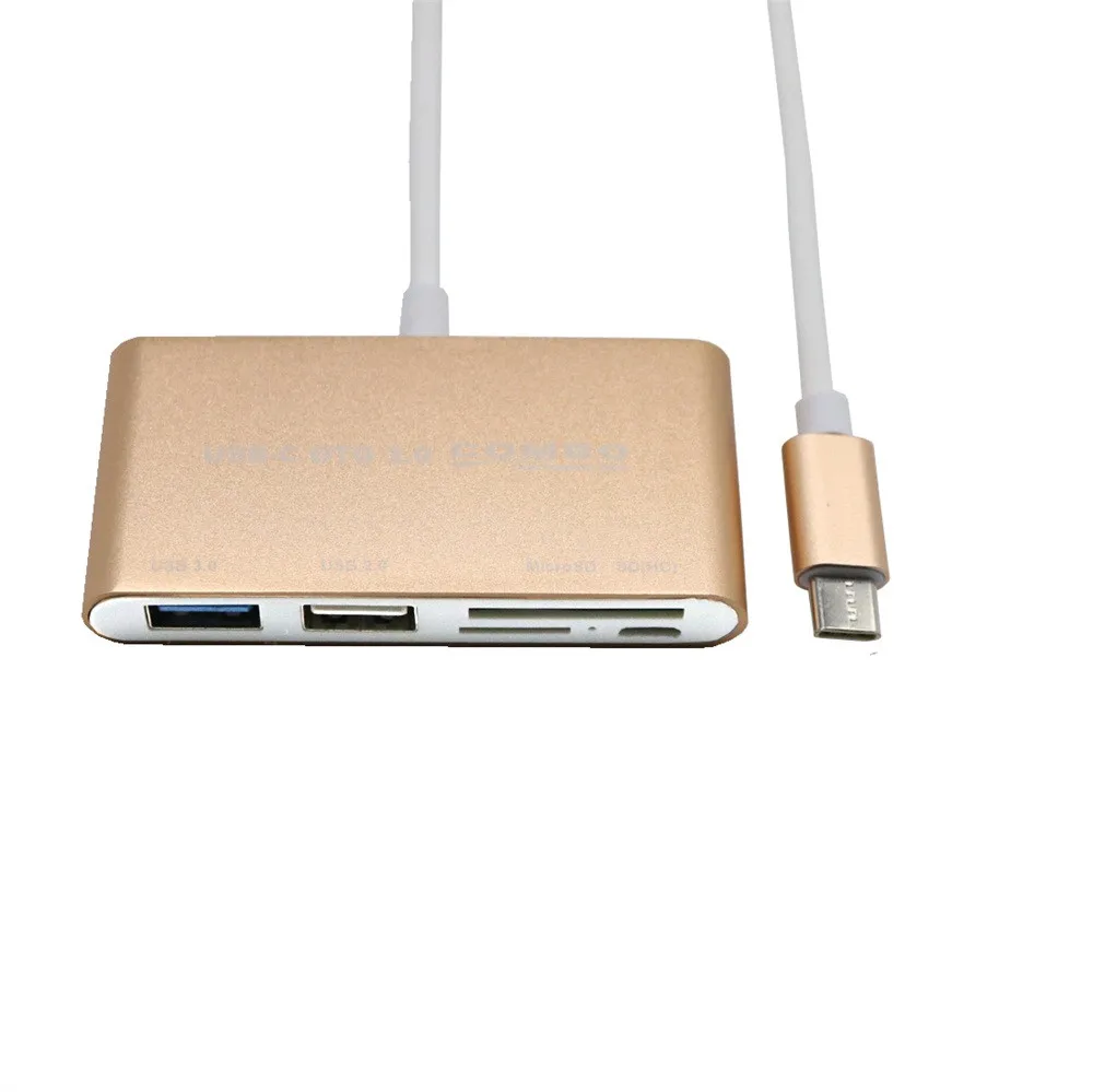 Ouhaobin 5-в-1 Type-C USB-C 3 1 OTG USB 0 2 концентратор SD/TF кардридер комбо для ноутбука Прямая