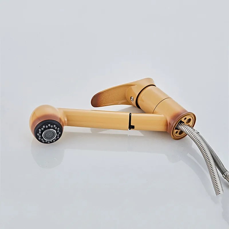 Кухня вытянуть Прохладный окрашенные отделка Гибкий Смеситель горячей и