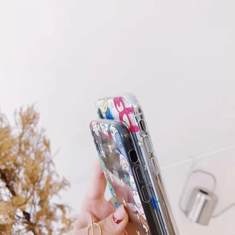 ORYKSZ Transparent Cartoon Phone Case For iphone 11 Pro Max X XR XS MAX 7 8 6S 6 Plus Silicone Back Cover |