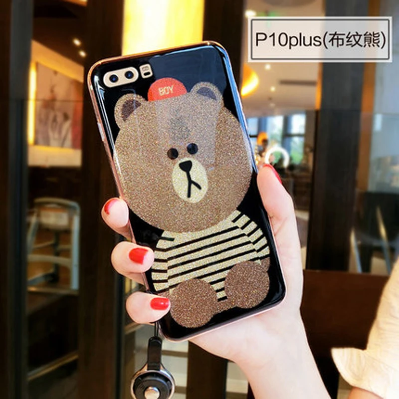 2 шт. для huawei P10 плюс VKY-AL00 чехол мультфильм мягкие границы силиконовые ультра