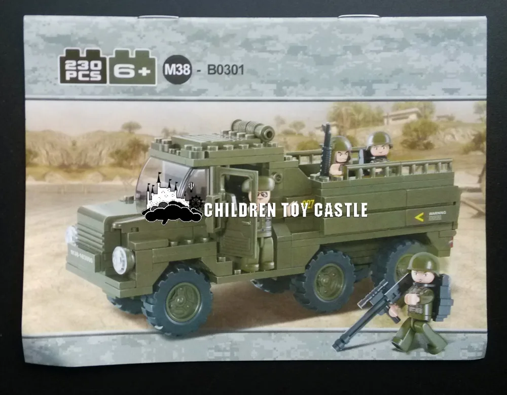 Новинка распродажа обучающий армейский Грузовик SLUBAN B0301 совместим с legoe собирает