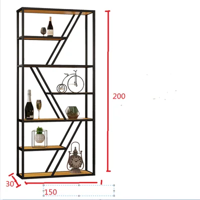 Луи Мода мазагин стойки простой книжная полка твердой древесины перегородки пола гостиной - Цвет: G4