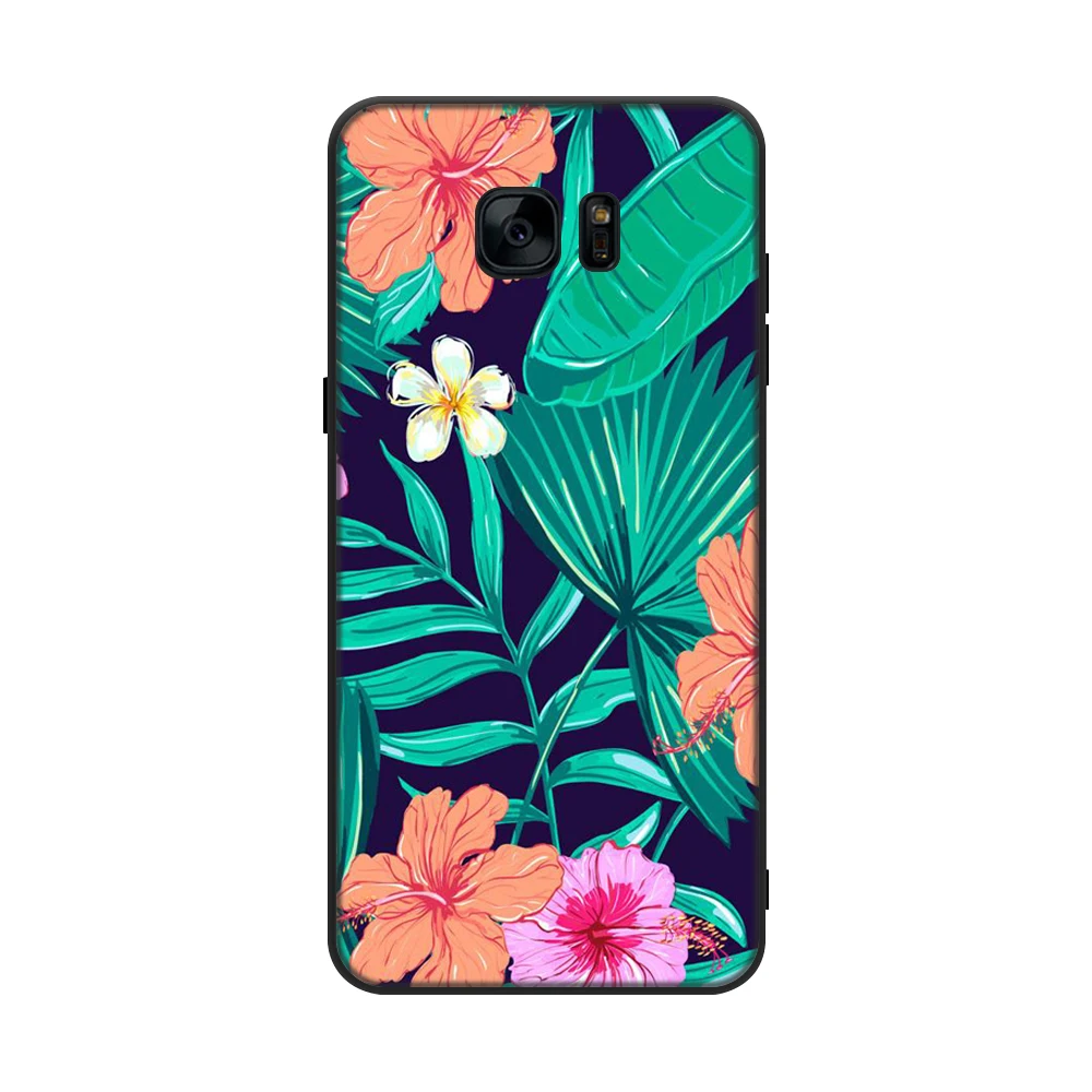 07 Мягкий ТПУ чехол для samsung Galaxy S9 S8 Plus Note 8 S7 Edge A8 A6 Plus A9 Star Lite S9 S8+ черный зеленый чехол с растительным принтом - Цвет: 07